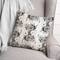 Grayscale Florals Throw Pillow 18" x 18"